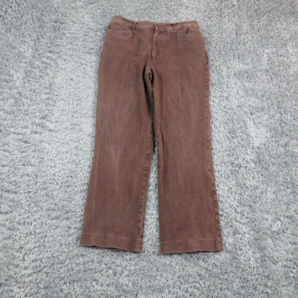 Old Navy Pants Womens 12 Brown Stretch Twill Straight Dress Career Casual 28x27*